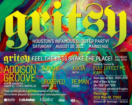 Addison Groove at Gritsy! Saturday, Aug 20th @ Mainstage!