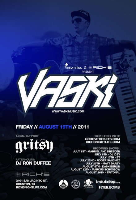 Vaski & Gritsy! Friday, Aug 19th @ Rich’s!