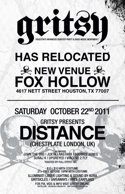 Gritsy w/ Distance RELOCATED! [Saturday, Oct 22nd]!