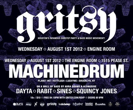 MmmmmAchinedrum @ Gritsy!  Wednesday, August 1st @ Engine Room!